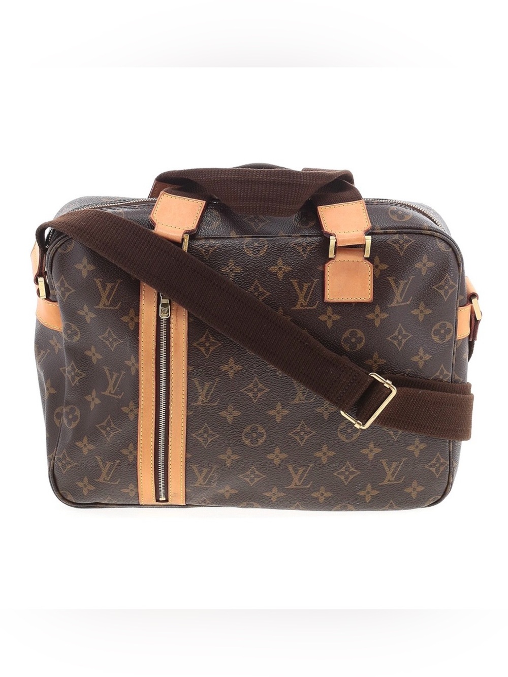 LOUIS VUITTON Monogram Sac Bosphore Messenger Bag Brown Tan Unisex